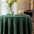 Round Luxurious Stretch Velvet Tablecloth - HUNTER - Washable Table Cover for Party Wedding Baby Shower Dinning Decoration. Choose size