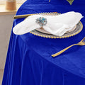 Round Luxurious Royal Velvet Tablecloth - ROYAL - Washable Table Cover for Party Wedding Baby Shower Dinning Decoration. Choose size Below