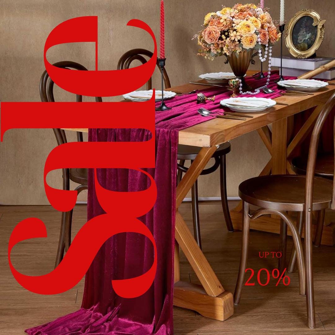 29" x 120" BURGUNDY - Luxurious Royal Velvet Table Runner, 10ft Wedding Reception Decorations Soft Velvet Fabric & Wedding Runners