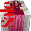 29" x 120" FUCHSIA - Luxurious Royal Velvet Table Runner, 10ft Wedding Reception Decorations Soft Velvet Fabric & Wedding Runners