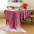 Rectangular Stretch Velvet Tablecloth - ROSE -  Luxurious Table Cover Beautiful for Weddings, Parties, Baby Showers and Events. Choose Size