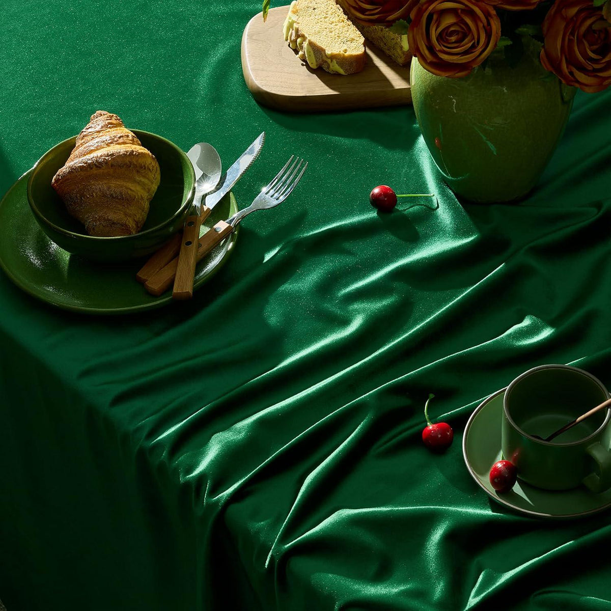 Rectangular Stretch Velvet Tablecloth - KELLY -  Luxurious Table Cover Beautiful for Weddings, Parties, Baby Showers and Events. Choose Size