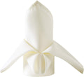 Off White -Poly Poplin Napkin - 18" X 18" - Cloth Napkins, Washable Reusable Napkins,Wrinkle Resistance Napkins for Dinner, Wedding, Parties