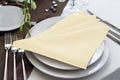 CREAM -Poly Poplin Napkin - 18" X 18" - Cloth Napkins, Washable Reusable Napkins,Wrinkle Resistance Napkins for Dinner, Wedding, Parties