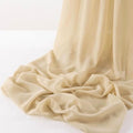 CHIFFON FABRIC -  CHAMPAGNE -Polyester Soft Light Weight, Sheer, See Through Chiffon Fabric Sold By The Yard.