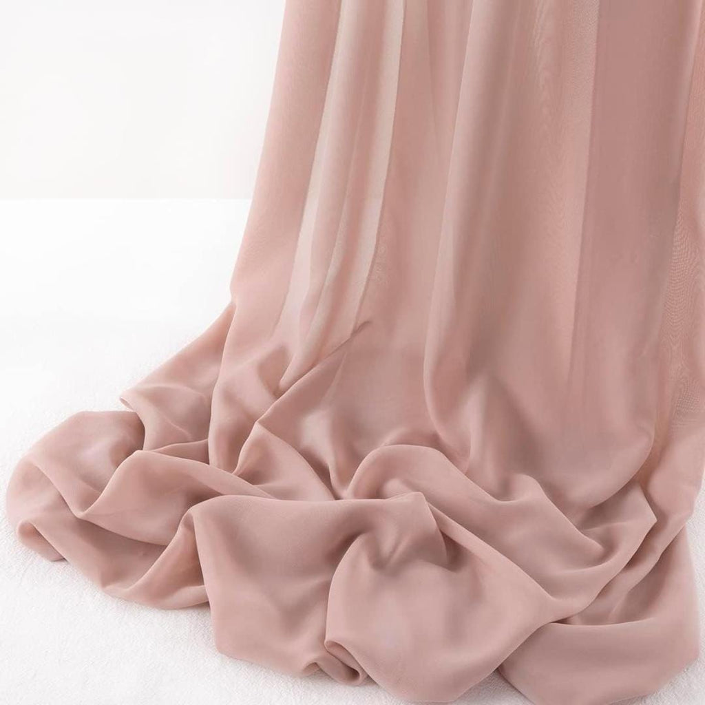 CHIFFON FABRIC -  ROSE -Polyester Soft Light Weight, Sheer, See Through Chiffon Fabric Sold By The Yard.