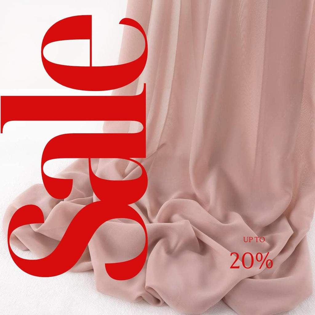 CHIFFON FABRIC -  ROSE -Polyester Soft Light Weight, Sheer, See Through Chiffon Fabric Sold By The Yard.