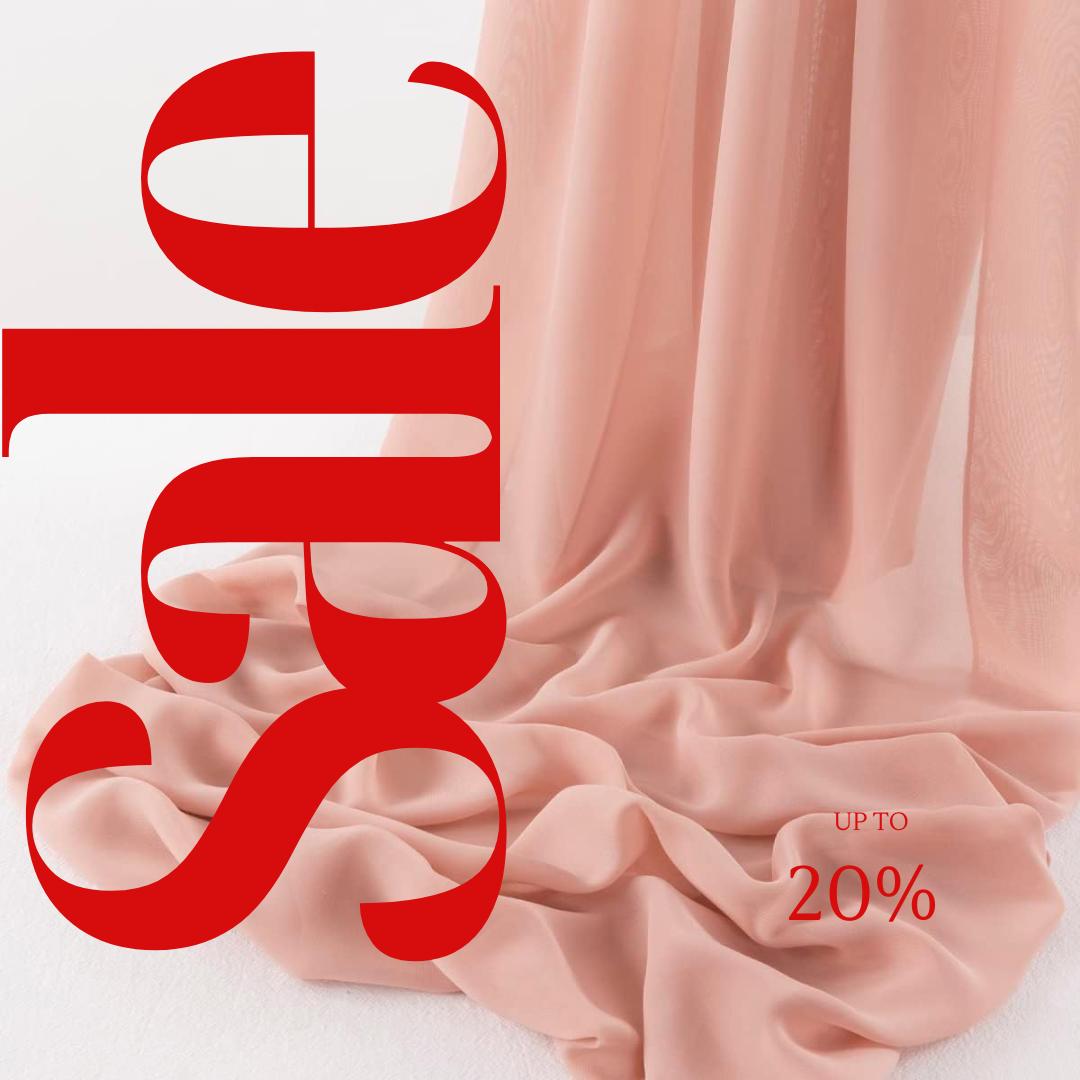 CHIFFON FABRIC - ROSEGOLD -Polyester Soft Light Weight, Sheer, See Through Chiffon Fabric Sold By The Yard.