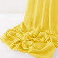 CHIFFON FABRIC - YELLOW -Polyester Soft Light Weight, Sheer, See Through Chiffon Fabric Sold By The Yard.