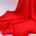 CHIFFON FABRIC - RED - Polyester Soft Light Weight, Sheer, See Through Chiffon Fabric Sold By The Yard.