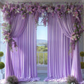 10Ftx10Ft - LAVENDER - Wrinkle Free Backdrop Curtains for Parties  - 2 Panels 5x10ft Interlock Backdrop for Weddings Birthday Party Curtains