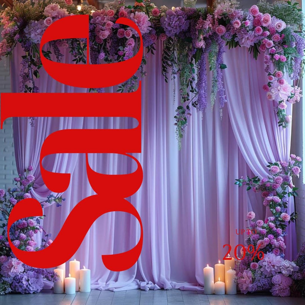 10Ftx10Ft - LAVENDER - Wrinkle Free Backdrop Curtains for Parties  - 2 Panels 5x10ft Interlock Backdrop for Weddings Birthday Party Curtains