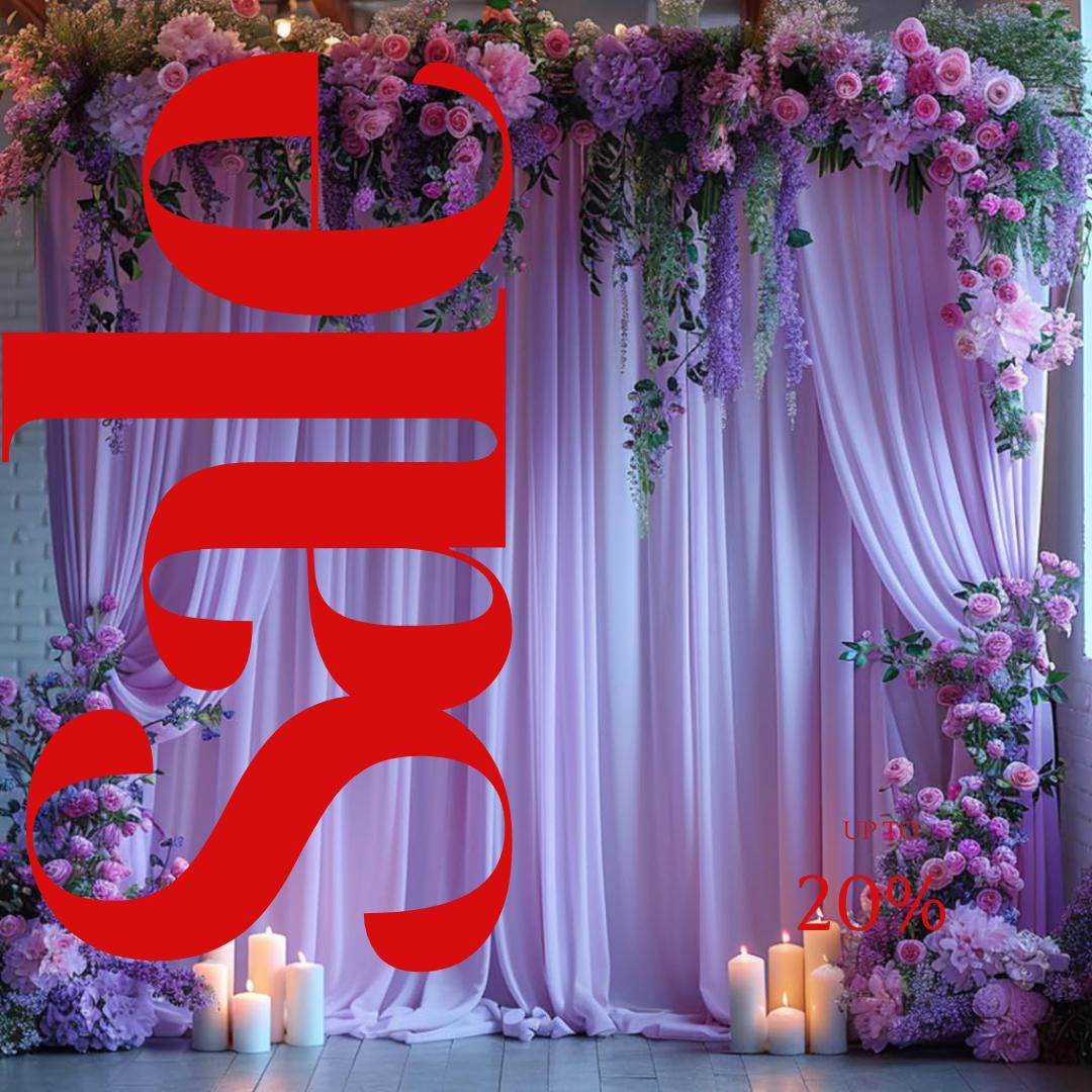 10Ftx10Ft - LAVENDER - Wrinkle Free Backdrop Curtains for Parties  - 2 Panels 5x10ft Interlock Backdrop for Weddings Birthday Party Curtains