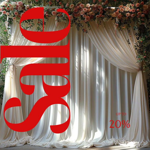 10Ftx10Ft - IVORY - Wrinkle Free Backdrop Curtains for Parties  - 2 Panels 5x10ft Interlock Backdrop for Weddings Birthday Party Curtains