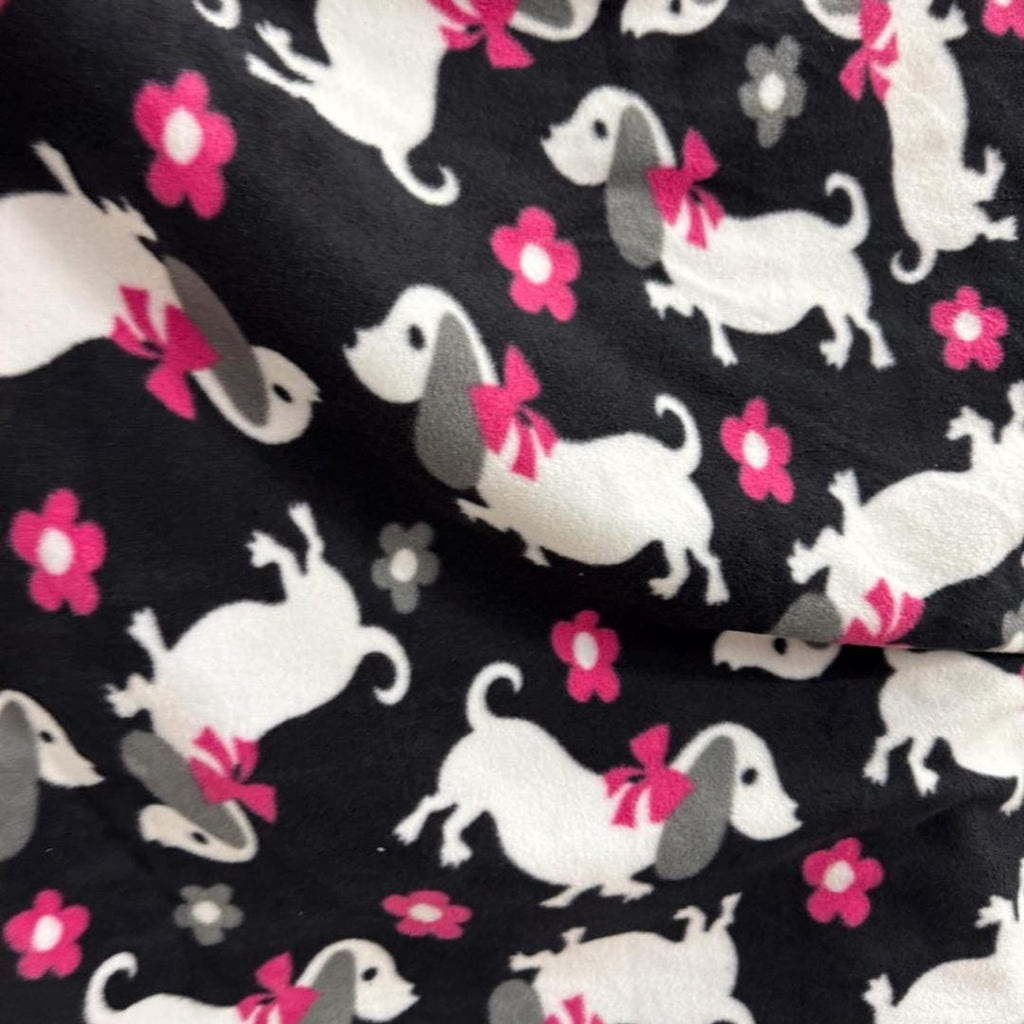 White Dogs Print - Anti Pill Theme Fleece Fabric, 60” Inches Wide – Sold By The Yard