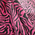 FUCHSIA/BLACK - Zebra Print - Anti Pill Theme Fleece Fabric, 60” Inches Wide – Sold By The Yard