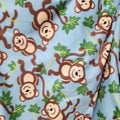 Blue Monkey Print - Anti Pill Theme Fleece Fabric, 60” Inches Wide – Sold By The Yard