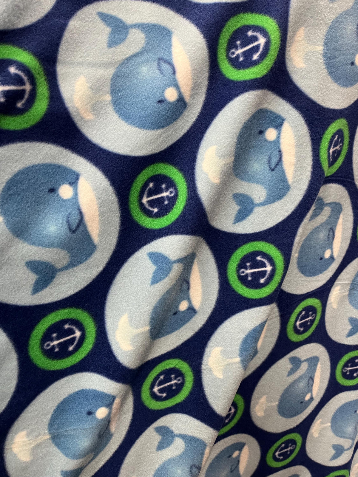 Blue Wales Print - Anti Pill Theme Fleece Fabric, 60” Inches Wide – Sold By The Yard