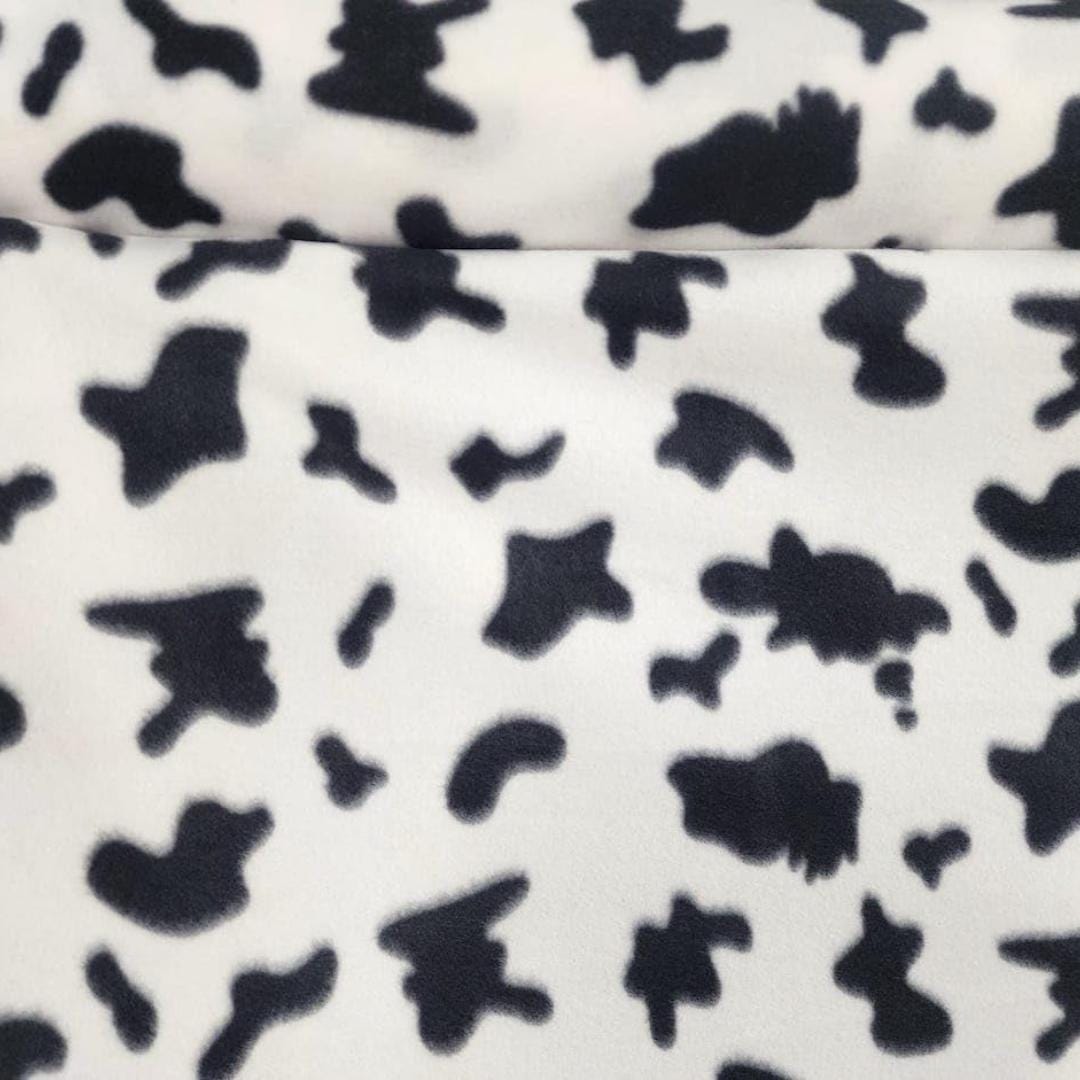 Cow Print - Anti Pill Theme Fleece Fabric, 60” Inches Wide – Sold By The Yard