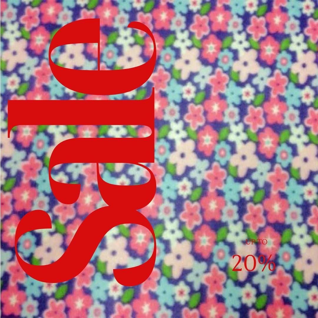 Daisy Floral Print - Anti Pill Theme Fleece Fabric, 60” Inches Wide – Sold By The Yard