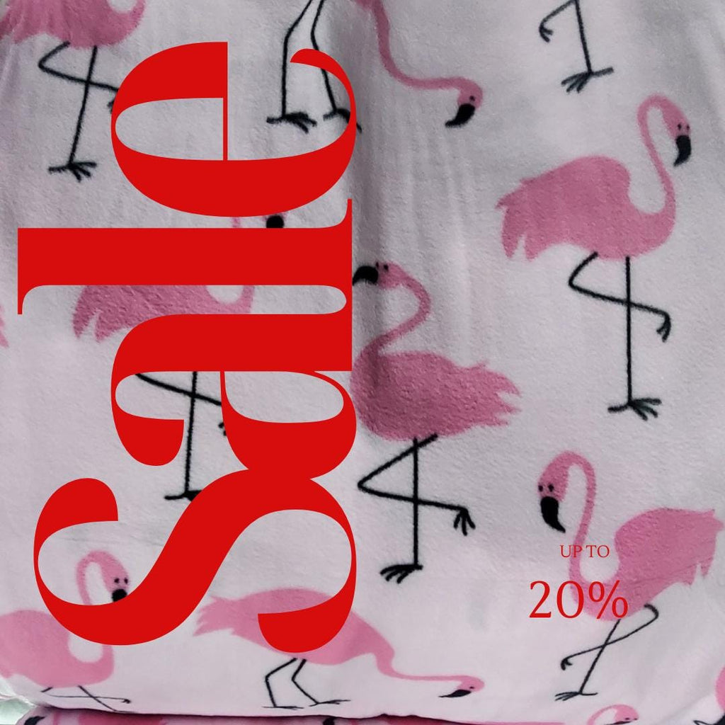 Pink Flamingo Prints - Anti Pill Theme Fleece Fabric, 60” Inches Wide – Sold By The Yard