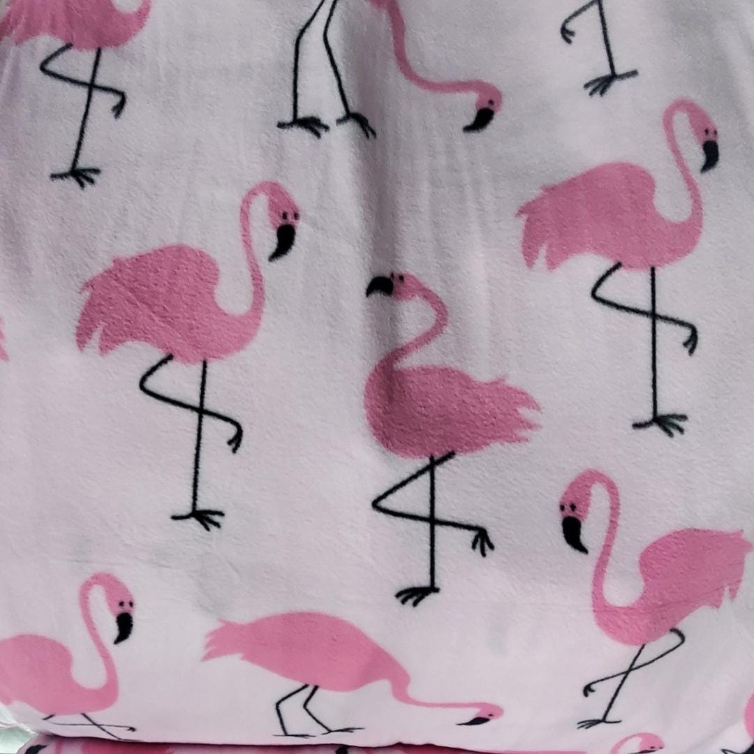 Pink Flamingo Prints - Anti Pill Theme Fleece Fabric, 60” Inches Wide – Sold By The Yard