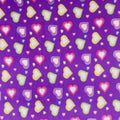 Colorful Hearts Print - Anti Pill Theme Fleece Fabric, 60” Inches Wide – Sold By The Yard