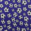 Purple Soccer Print - Anti Pill Theme Fleece Fabric, 60” Inches Wide – Sold By The Yard