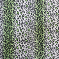 Leopard Print - Anti Pill Theme Fleece Fabric, 60” Inches Wide – Sold By The Yard. Lime/White