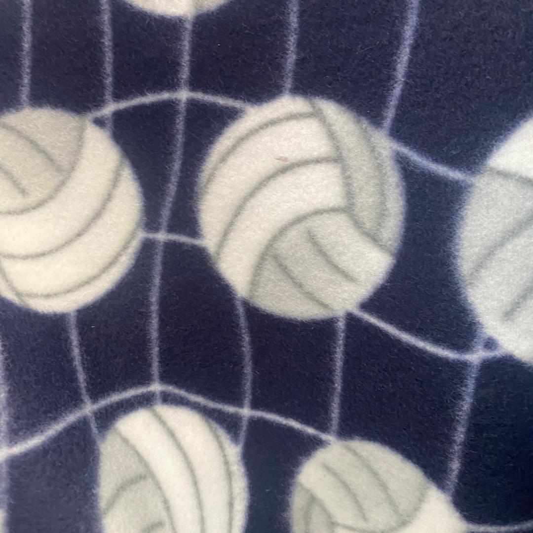 Navy Volleyball Print- Anti Pill Theme Fleece Fabric, 60” Inches Wide – Sold By The Yard