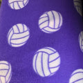 Purple Volleyball Print- Anti Pill Theme Fleece Fabric, 60” Inches Wide – Sold By The Yard