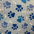 Blue colors Paws Print- Anti Pill Theme Fleece Fabric, 60” Inches Wide – Sold By The Yard