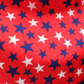 Patriotic Stars On Red - 4 Way Stretch Fabric By The Yard - 60" Wide Spandex Fabric - Thick and Heavy Spandex Fabric