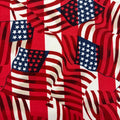 American Flags White Background - 4 Way Stretch Fabric By The Yard - 60" Wide Spandex Fabric - Thick and Heavy Spandex Fabric