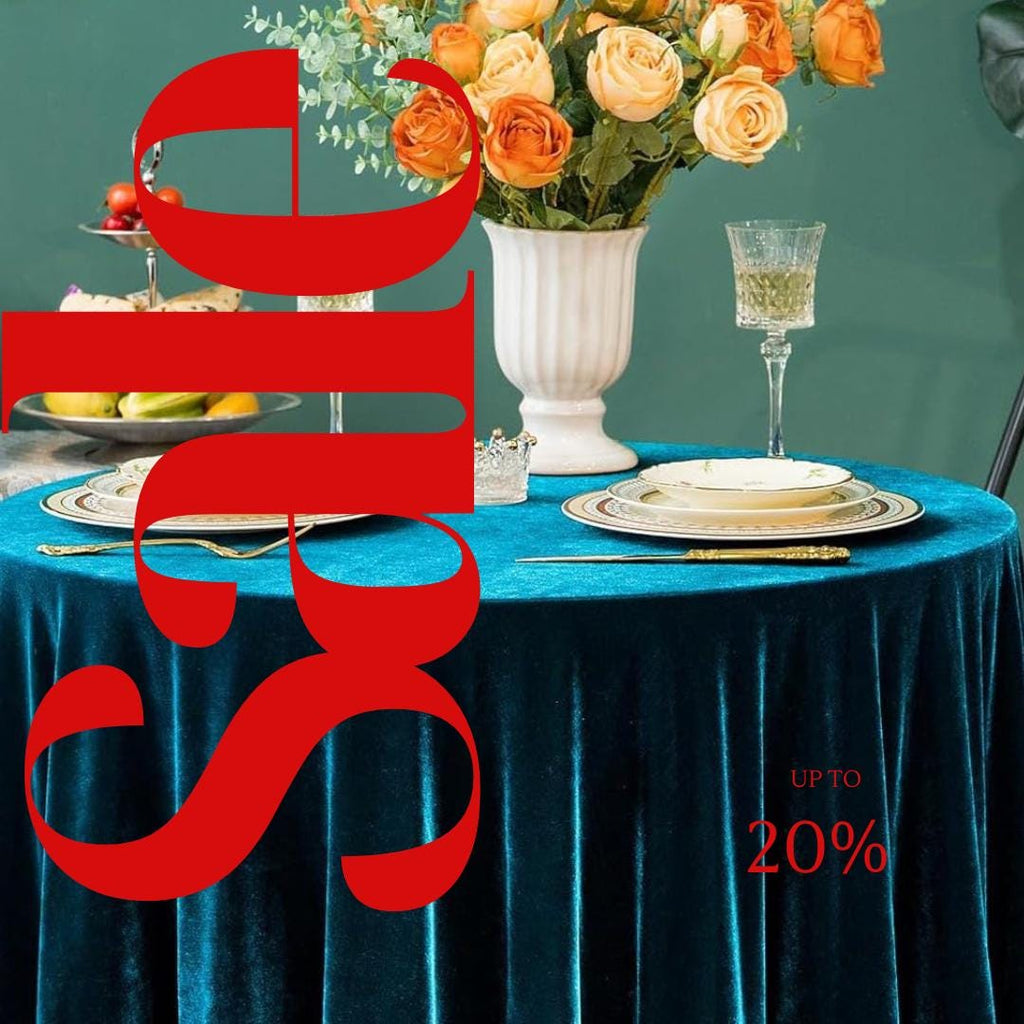 Round Luxurious Stretch Velvet Tablecloth - TEAL - Washable Table Cover for Party Wedding Baby Shower Dinning Decoration. Choose size Below