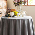 Round Luxurious Stretch Velvet Tablecloth - GRAY - Washable Table Cover for Party Wedding Baby Shower Dinning Decoration. Choose size Below