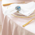Round Luxurious Royal Velvet Tablecloth - BLUSH - Washable Table Cover for Party Wedding Baby Shower Dinning Decoration. Choose size Below