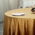 Round Luxurious Royal Velvet Tablecloth - GOLD - Washable Table Cover for Party Wedding Baby Shower Dinning Decoration. Choose size