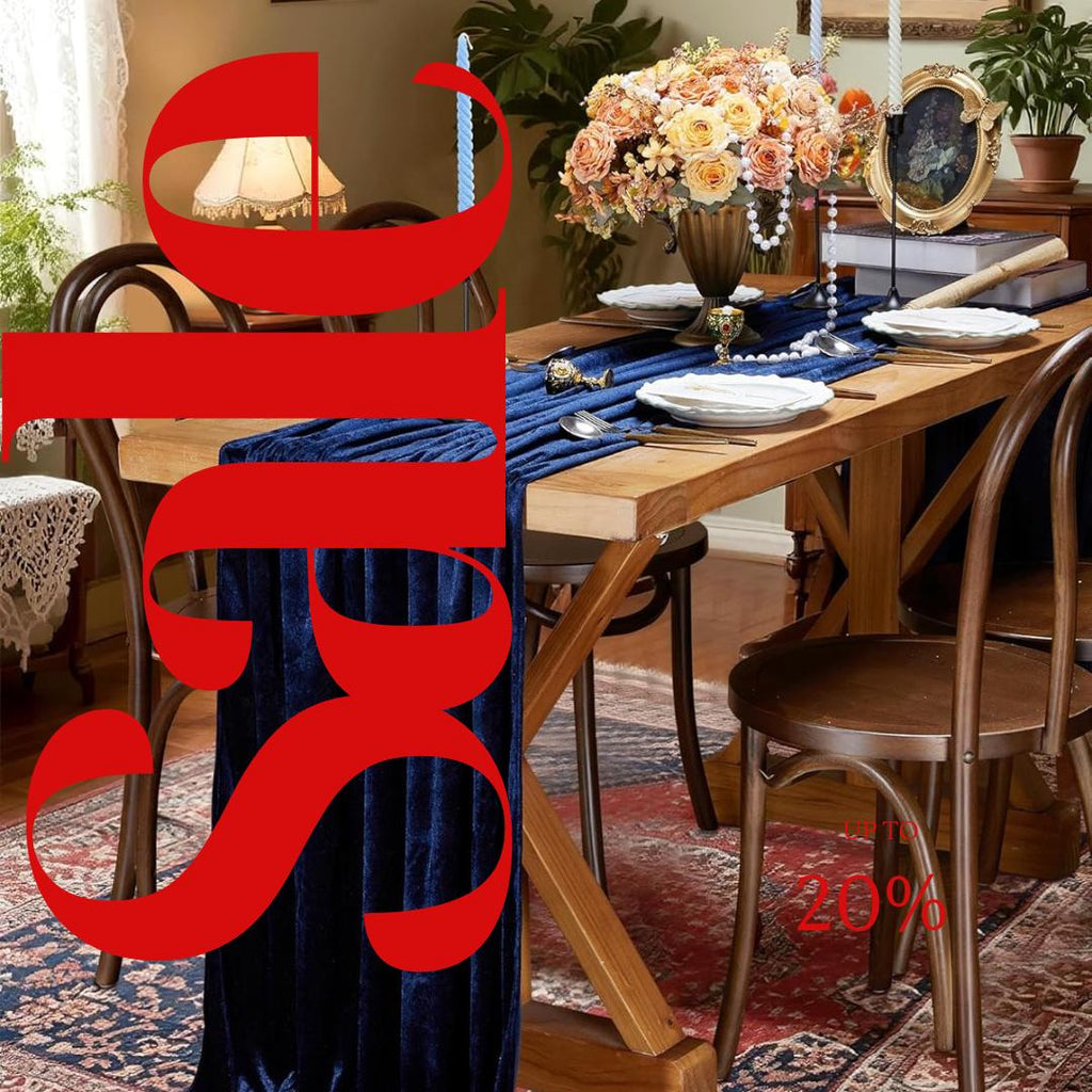 29" x 120" NAVY BLUE - Luxurious Royal Velvet Table Runner, 10ft Wedding Reception Decorations Soft Velvet Fabric & Wedding Runners