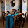 29" x 120" TEAL - Luxurious Royal Velvet Table Runner, 10ft Wedding Reception Decorations Soft Velvet Fabric & Wedding Runners