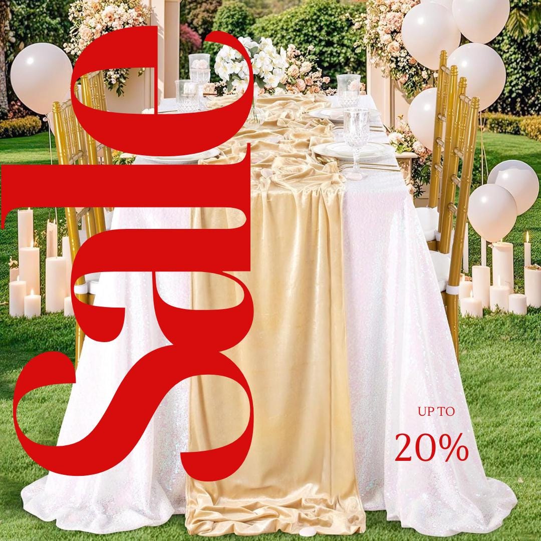 29" x 120" CREAM - Luxurious Royal Velvet Table Runner, 10ft Wedding Reception Decorations Soft Velvet Fabric & Wedding Runners