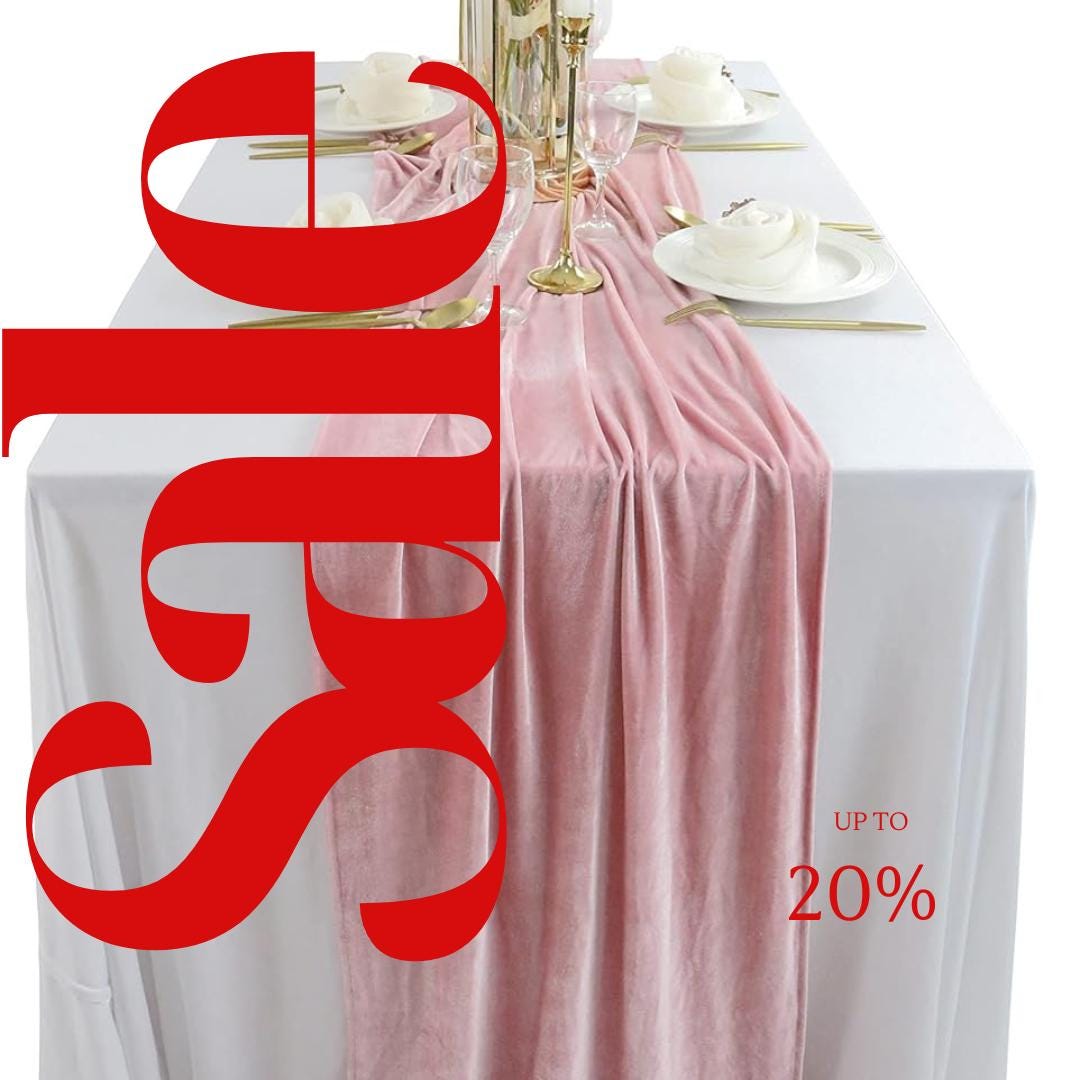 29" x 120" BLUSHPINK - Luxurious Royal Velvet Table Runner, 10ft Wedding Reception Decorations Soft Velvet Fabric & Wedding Runners