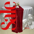 29" x 120" DK RED - Luxurious Royal Velvet Table Runner, 10ft Wedding Reception Decorations Soft Velvet Fabric & Wedding Runners