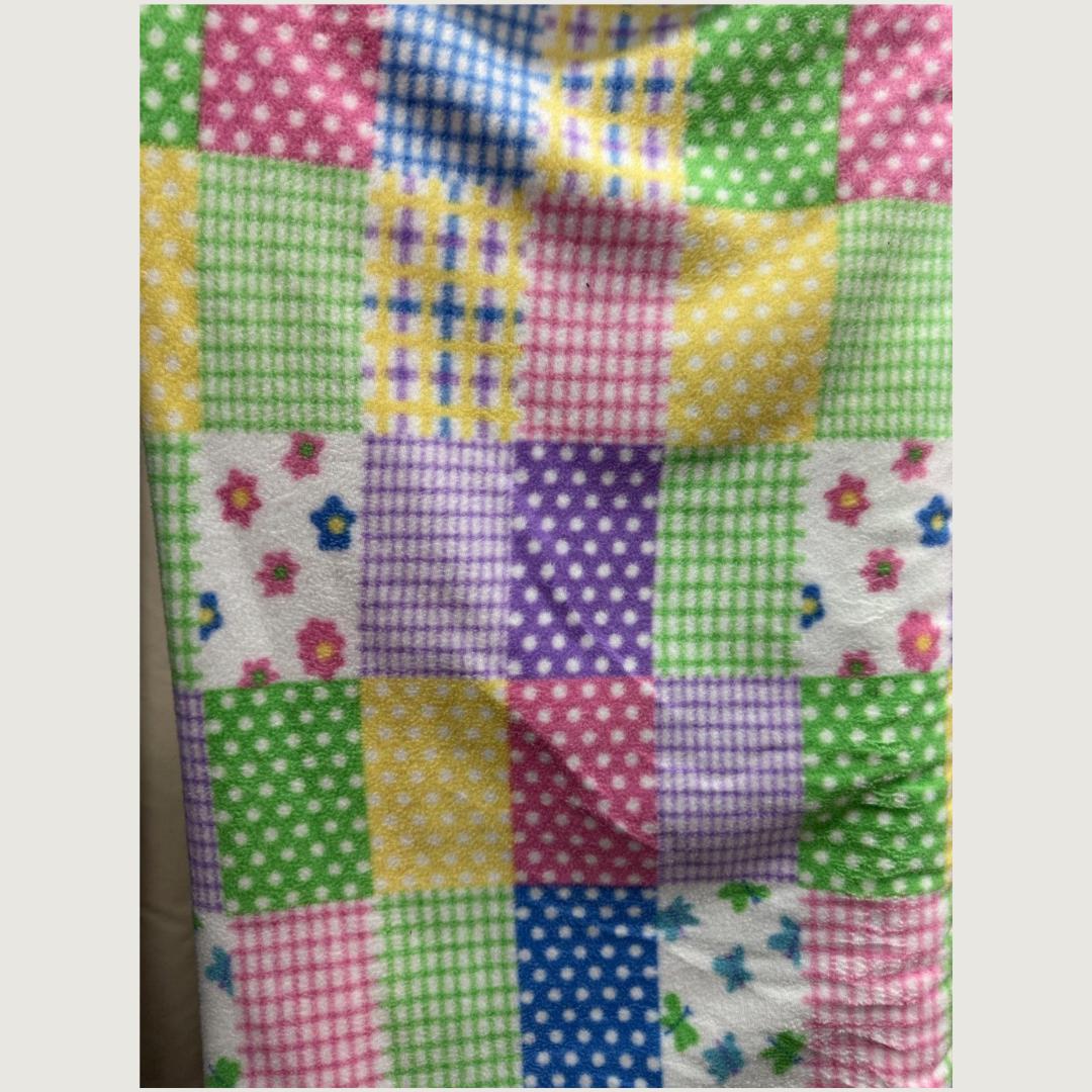 PASTEL - Patchwork Print - Anti Pill Theme Fleece Fabric, 60” Inches Wide – Sold By The Yard