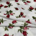 Rose Floral Print - Anti Pill Theme Fleece Fabric, 60” Inches Wide – Sold By The Yard