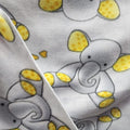 Elephant Print, Silver/Yellow - Anti Pill Theme Fleece Fabric, 60” Inches Wide – Sold By The Yard
