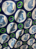 Blue Wales Print - Anti Pill Theme Fleece Fabric, 60” Inches Wide – Sold By The Yard