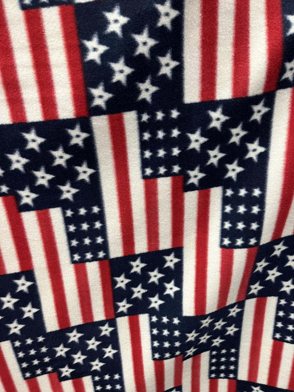 USA Flags Print - Anti Pill Theme Fleece Fabric, 60” Inches Wide – Sold By The Yard