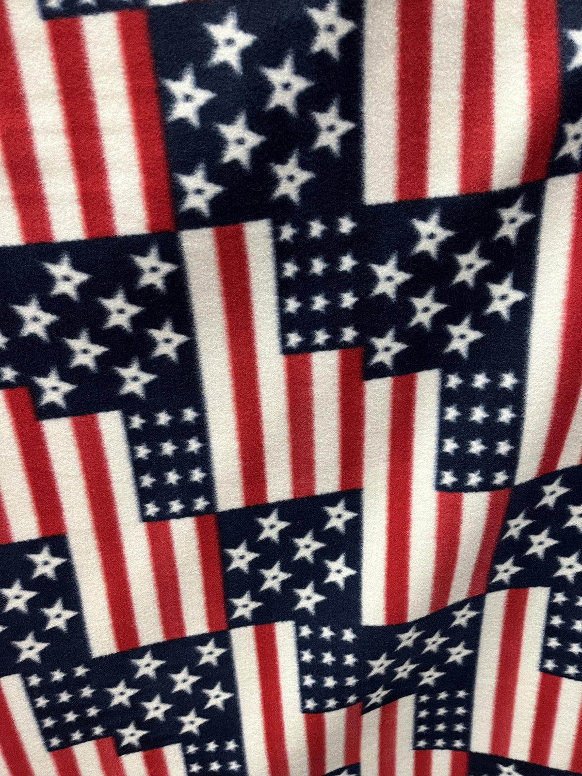 USA Flags Print - Anti Pill Theme Fleece Fabric, 60” Inches Wide – Sold By The Yard