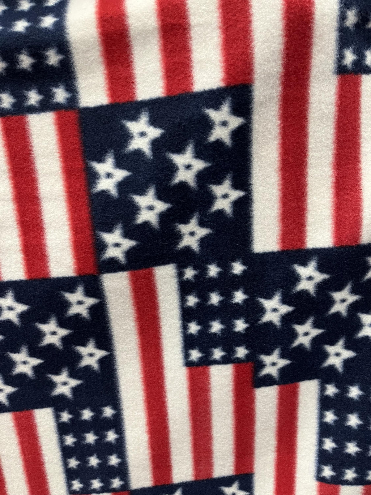 USA Flags Print - Anti Pill Theme Fleece Fabric, 60” Inches Wide – Sold By The Yard